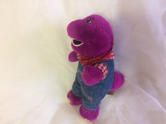 Vintage Barney Sleepy Plush Pillow Stuffed Animal Golden Lyons Etsy
