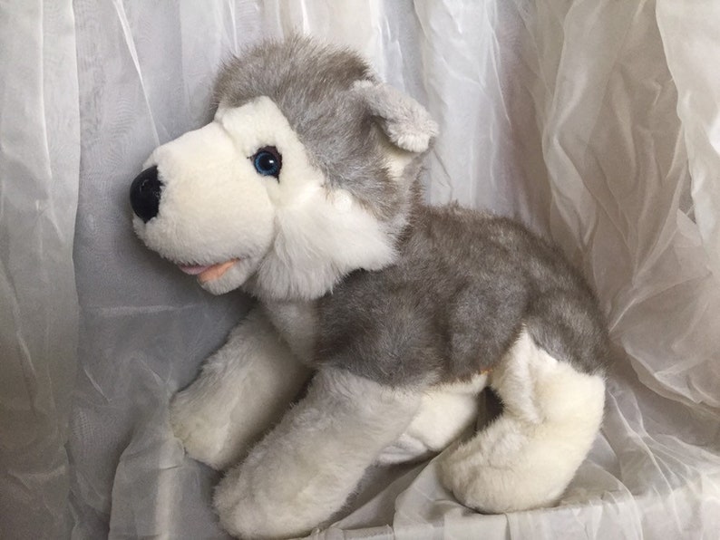 Build a Bear Husky Dog Grey Wolf Puppy Pet plush Etsy