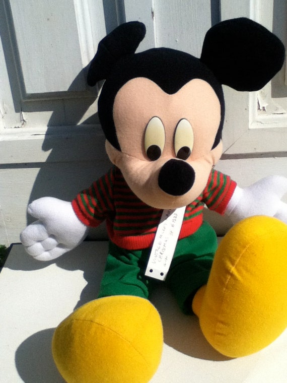 mickey mouse christmas stuffed animal