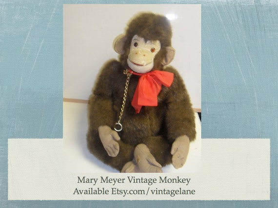 vintage monkey stuffed animal