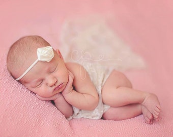 Ivory Stretch Lace Wrap for Newborn Photo Shoot, Photo Prop, Newborn Wrap, Infant Wrap, Many Color and Styles Available