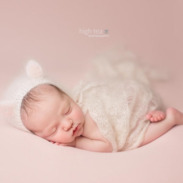 Blush Bean Bag Backdrop for Newborn Photo Shoot, Bean Bag Cover, Newborn Photo Prop, Infant Backdrop, Fabric Photography Backdrop