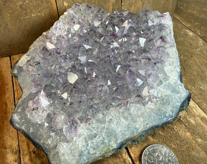 Amethyst Druzy Cluster – Raw Purple Amethyst Crystal from Brazil |  Amethyst Geode, Crystal, Natural Quartz Display 41