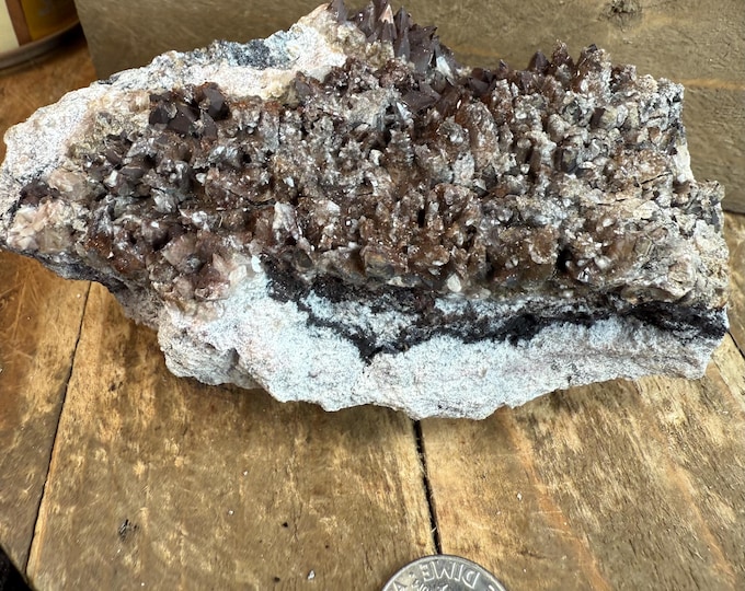 Dogtooth Calcite Crystal Specimen – Natural Pointed Calcite Cluster, Raw Mineral Formation, Rare Collectible Crystal for Display, 3.6 inch