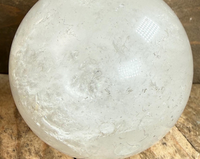 QUARTZ Sphere Natural Stone ,  Quartz Crystal Sphere  Clear Quartz Crystal natural stone at may have pits and cracks 65mm
