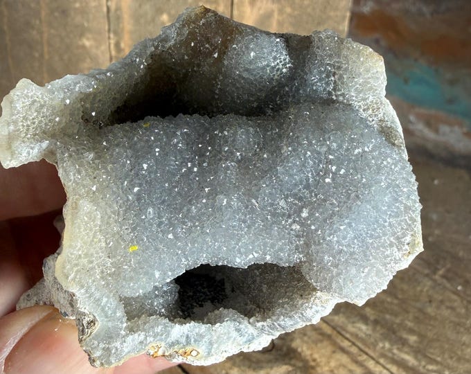 Morocco Druzy Quartz Crystal Cluster Specimen, Botryoidal Raw (2.9 inch)