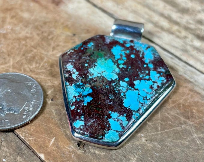 Turquoise Pendant Sterling Silver Sterling Silver turquoise Turquoise Pendent ,Sterling Silver Turquoise Jewelry POINT21