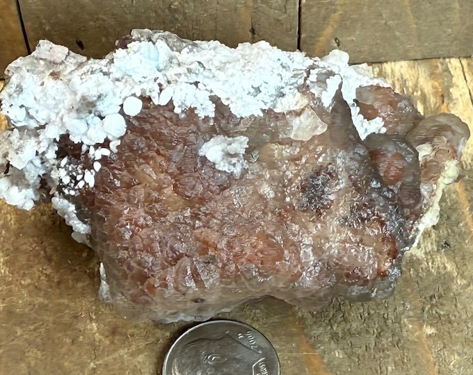 Rare Botryoidal Fluorite  on Dog Tooth Calcite – Unique Mexican Crystal Cluster Specimen 34