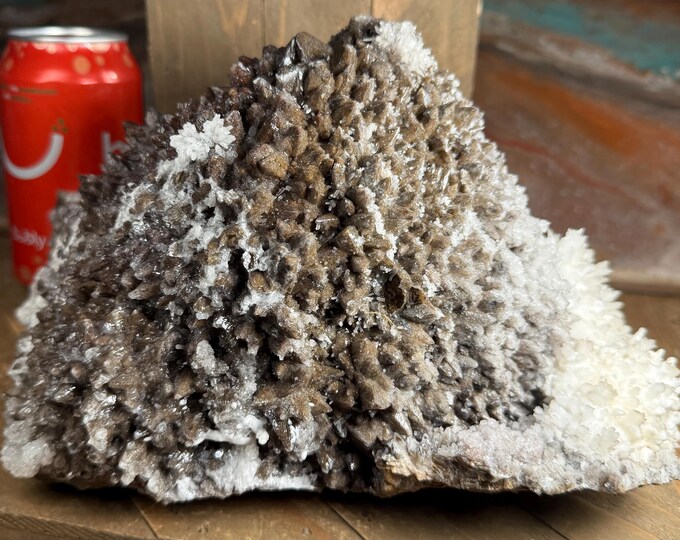 Substantial Frosted Dogtooth Calcite Crystal Specimen, ,aragonite on Dog Tooth Calcite Cluster Fine Mineral Collection,   RR4