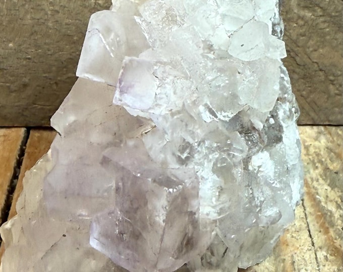 Moroccan Fluorite Crystal Specimen – Raw  Fluorite Cluster | Natural Mineral for Collection, 2.3 inch