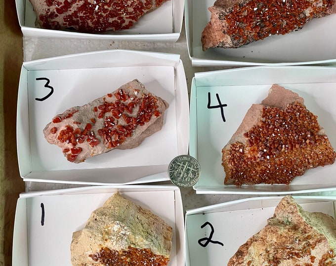 one Beautiful Vanadinite Crystals, Dazzling Red Vanadinite  Cluster, Vanadinite  Crystals Cluster, Vanadinite Cluster fflat