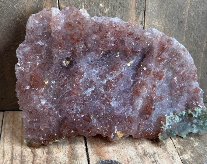 Zeolite Amethyst Flower Slab, amethyst flower cluster and small delicate celestial druse Flower  Amethyst 4.2 inch