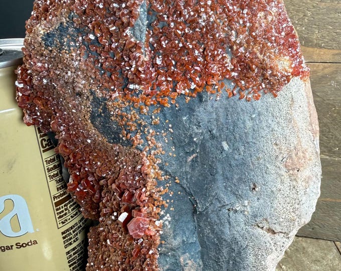 Large Vanadinite Crystal Cluster Crystals on Matrix , for Collection 7 inch 4.7 lbs