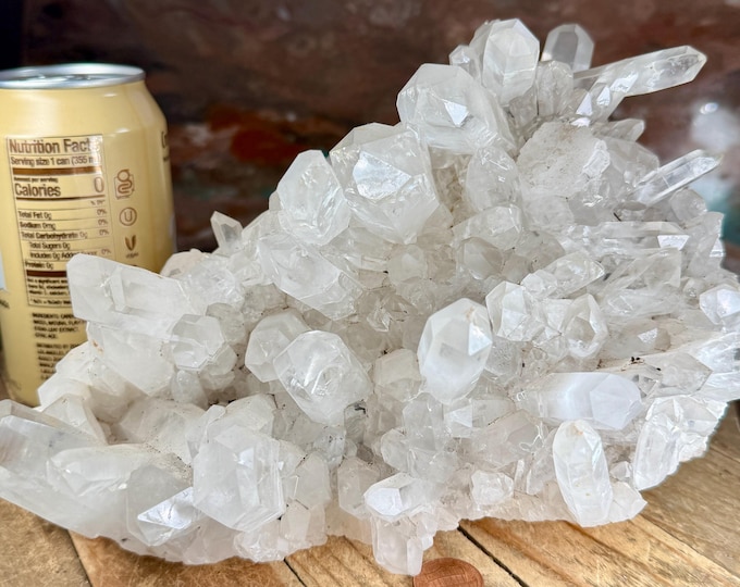 big Quartz Crystal Cluster  from Madagascar | Natural | Handpicked Raw Crystal | Collector Mineral 9 inch 8.7 lbs