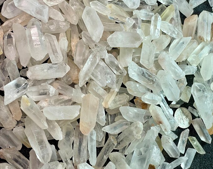 2.1 lbs Crystal points . Quartz points crystals from Brazil , quartz clusters, healing crystals, crystal metaphysical crystal
