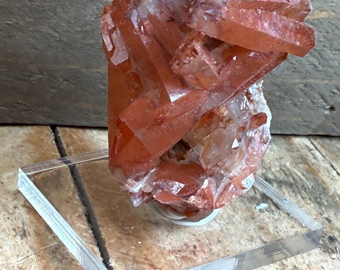 Red Dragon Quartz – Hematite Coated Red Phantom Quartz Crystal | Natural Raw Crystal, Display Specimen, ccc7