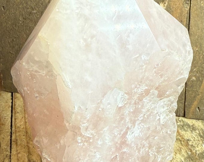 Polished Rose Quartz Point – Natural Rose Quartz Crystal Tower – Healing Stone for Love & Heart