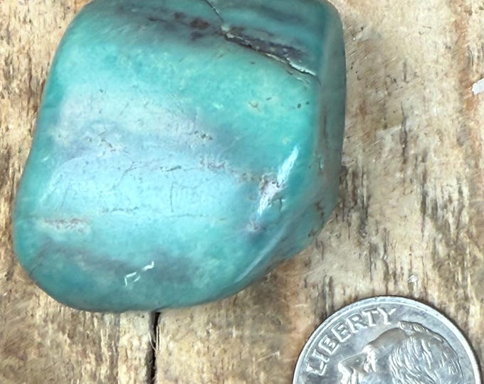 Hubei Turquoise Nugget: Raw Crystal for Jewelry & Collecting (39mm)