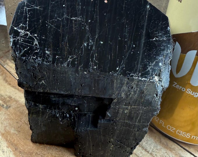 Black Tourmaline Point – Top Polish, Rough Base | Handpicked Specimen from Brazil 4.3 inch