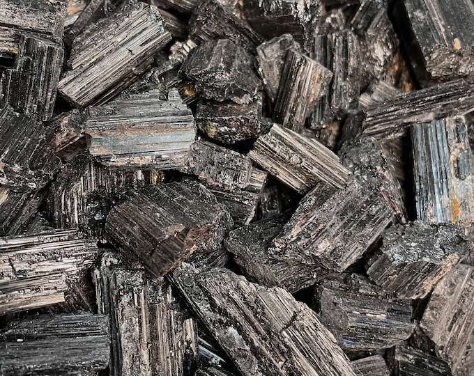 1/2 lbs. wholesale lot Raw Black Tourmaline Crystal, Black Tourmaline Crystals Rough, Healing Crystals, Stones