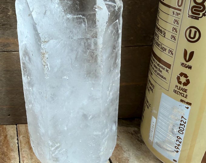 Polished top Quartz Point cut base quartz crystal point minor imperfections, Quartz point crystal ,Clear Quartz Tower, 4.5 inch