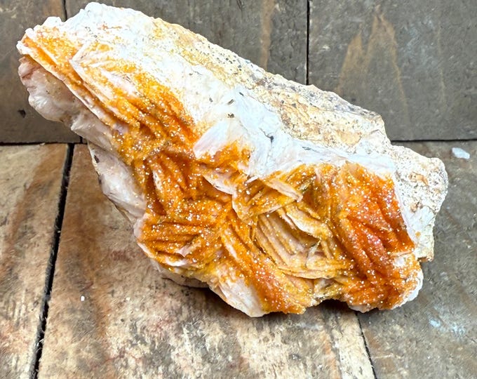 Vanadinite on Barite Crystal Cluster – Natural Red Vanadinite Specimen from Morocco | Handpicked Mineral for Collectors & Home Décor bflat9