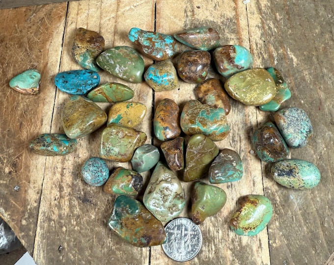 1/4 LBS Turquoise Rough Nuggets Turquoise tumble turquoise ,Turquoise Nugget Hubei Turquoise