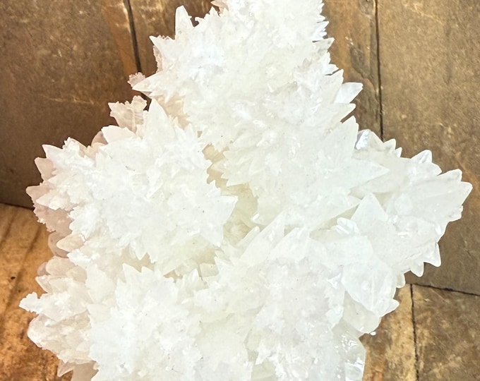 White Aragonite Crystal Cluster from Mexico – Raw  Stone Décor, Rare Mineral Specimen, 1