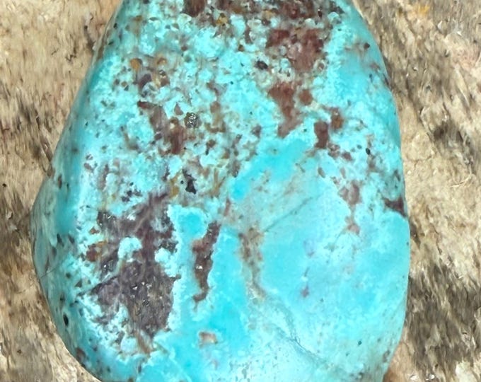 1 PCS Hubei Turquoise Nugget – Raw Turquoise Rough Stone, Natural Turquoise Tumble for Jewelry Making, and Crystal Collectors CAB1-6