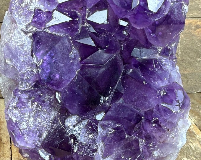 Amethyst Druzy Cluster | Raw Purple Amethyst Crystal from Brazil | Handpicked Collector Specimen | Natural Mineral Display Piece 23