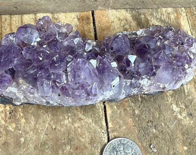 Amethyst Druzy Cluster – Raw Purple Amethyst Crystal from Brazil | Big Amethyst Geode, Healing Crystal, Natural Quartz Display mineralflat5
