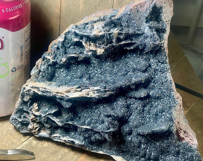 immense Manganese Oxide  Barite coated by manganese oxides crystals Morocco  Cluster, Barite Crystals Cluster, Barite  Cluster rt1