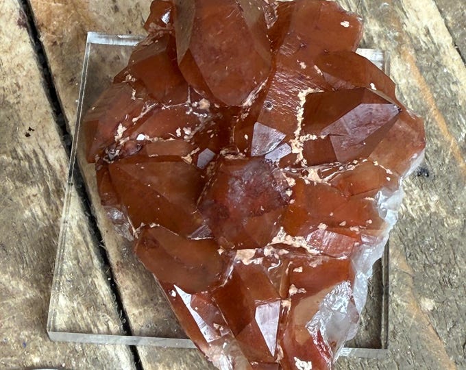 Red Dragon Quartz – Hematite Coated Red Phantom Quartz Crystal | Natural Raw Crystal, Display Specimen, ccc3