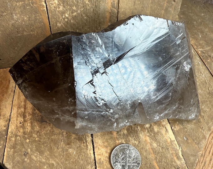 Smoky Quartz Crystal Point – Natural Brazil Smokey Quartz with Minor Imperfections | Raw Crystal,  Crystal Decor 5 inch