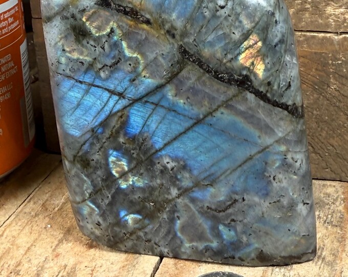 Polished Labradorite Crystal | Handpicked Flashy Labradorite Stone | Natural Display Specimen for Collectors & Home Decor 3 inches