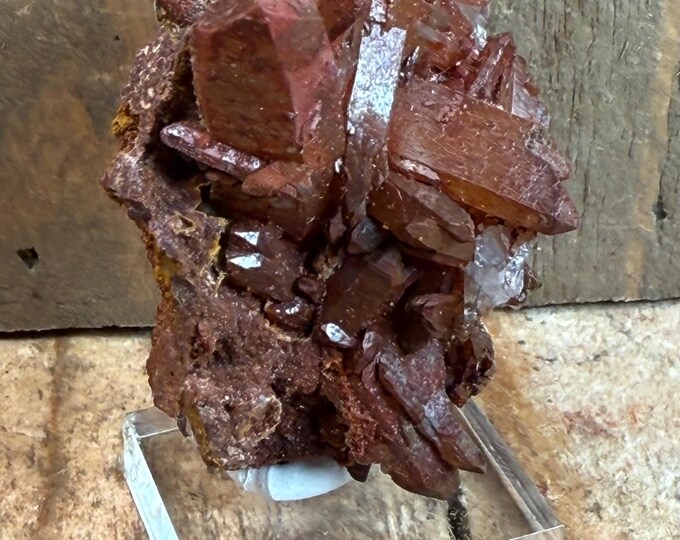Red Dragon Quartz – Hematite Coated Red Phantom Quartz Crystal | Natural Raw Crystal, Display Specimen, ccc7