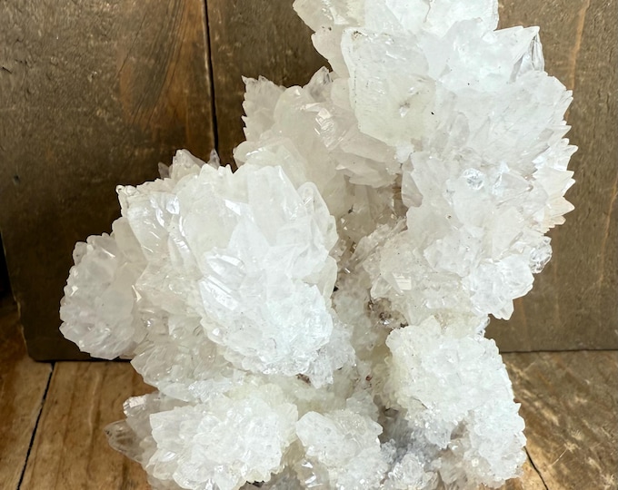 White Aragonite Crystal Cluster from Mexico – Raw  Stone Décor, Rare Mineral Specimen,  4.5 inches