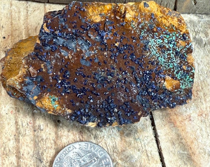 Brilliant Azurite. malachite Crystals, Azurite Crystal specimens, Blue Azurite  Specimen Crystal Shop Rare Raw Azurite 2.4 inch