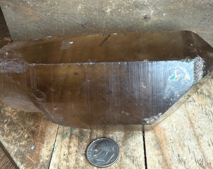 Smoky Quartz Crystal Point – Natural Brazil Smokey Quartz with Minor Imperfections | Raw Crystal,  Crystal Decor 5.2 inch