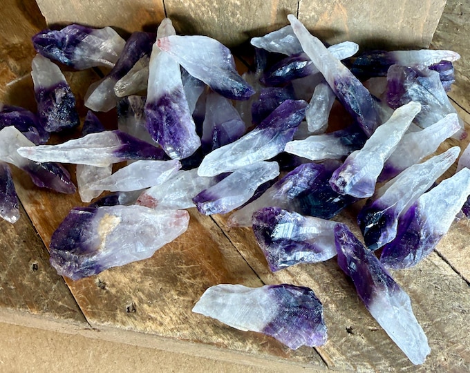 1/2 lbs Natural Amethyst Crystal Point / Genuine Amethyst unpolished Crystals Pointer / Amethyst  Crystal Wand