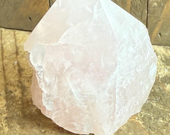 Natural Rose Quartz Point – Polished Crystal Specimen from Brazil | Elegant Mineral Decor & Collector’s Piece 34