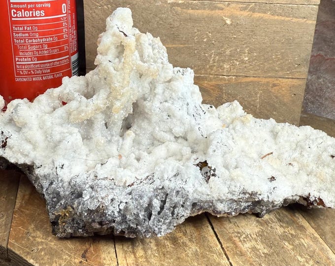 big Stalactite Crystal Cluster – Druzy Calcite & Aragonite Mineral Formation | Raw Crystal Display Specimen, Showy Statement Piece rt4