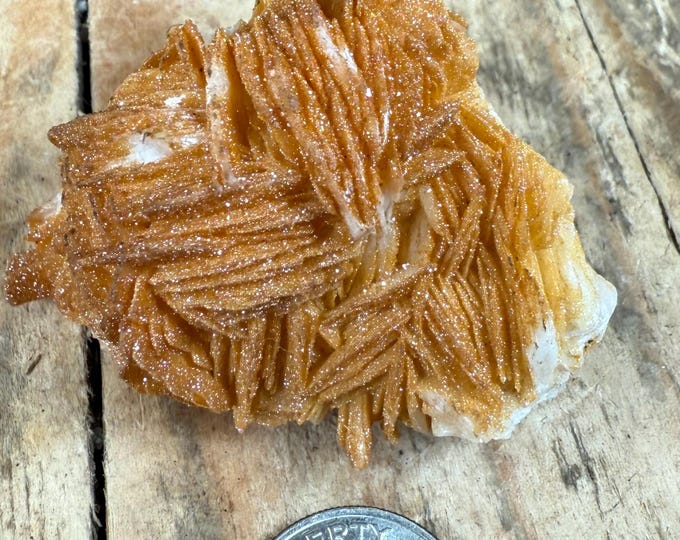 Vanadinite on Barite Crystal Cluster – Specimen from Morocco | Handpicked ,Collectors & Home Décor 2 inch