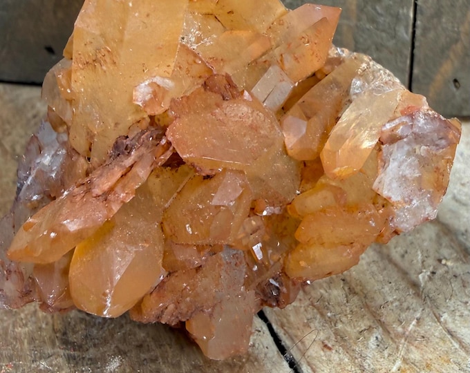 Tangerine Quartz Specimen Natural Crystals Cluster from Brazil 2 inch