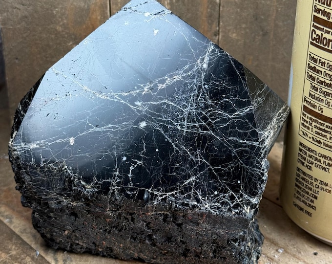 Black Tourmaline Point – Top Polish, Rough Base | Handpicked Specimen from Brazil  ,4.2 inch