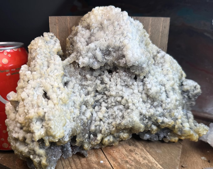 big Stalactite Crystal Cluster – Druzy Calcite & Aragonite Mineral Formation | Raw Crystal Display Specimen, Showy Statement Piece rt1