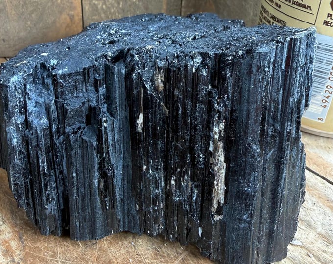 Black Tourmaline Crystal – Raw Rough Specimen, Natural Stone, 3.9 inch