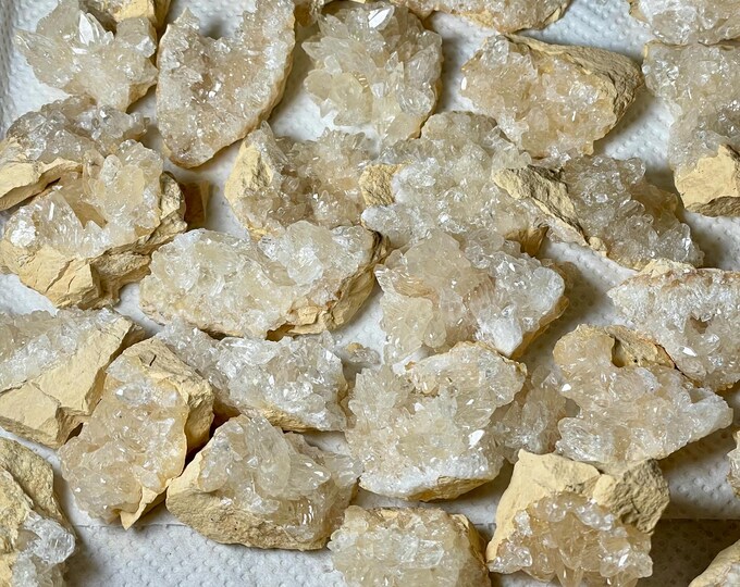 ONE Beautiful Dogtooth Calcite Crystal Point Cluster, Morocco, Gorgeous Golden Stellar Beam Calcite/Dogtooth Calcite Point Cluster ROW4-1
