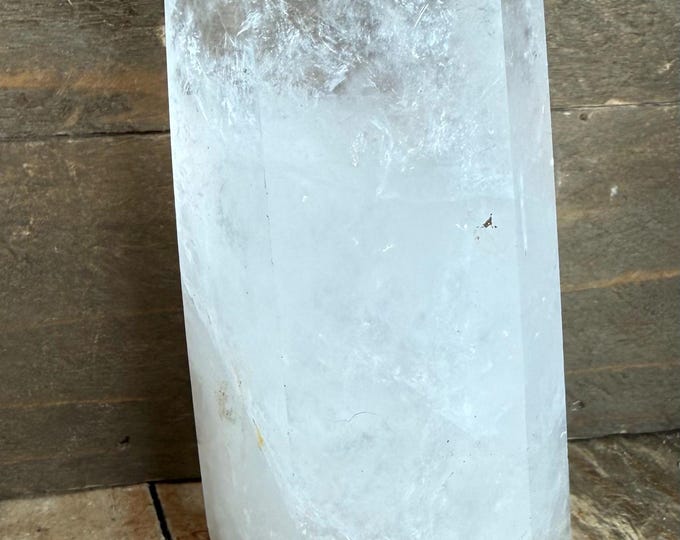 Polished Quartz Point minor imperfections, Quartz point crystal , Standing Clear Quartz 3.9 inch