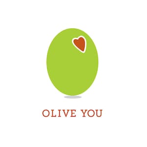 Olive You - Love Card